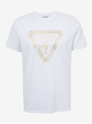 Bílé pánské tričko Guess Chain Logo