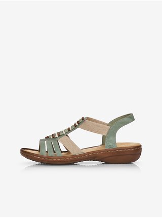 Zelené dámské sandály Rieker