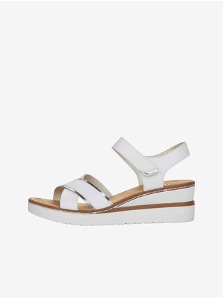 Bílé dámské sandály Rieker