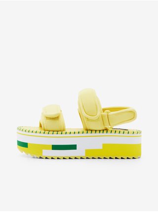 Sandále pre ženy Desigual - žltá, biela, zelená