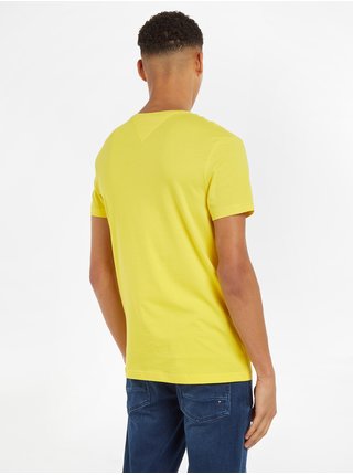 Žluté pánské basic tričko Tommy Hilfiger