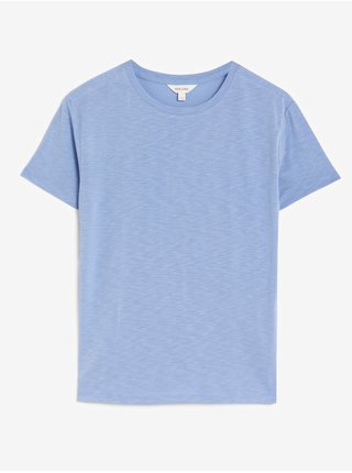 Modré dámské basic tričko Marks & Spencer   