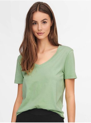 Světle zelené basic tričko JDY Farock