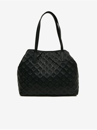 Černá dámská vzorovaná kabelka Guess Vikky Tote