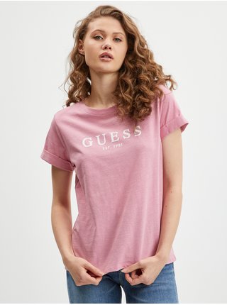 Růžové dámské tričko Guess 1981