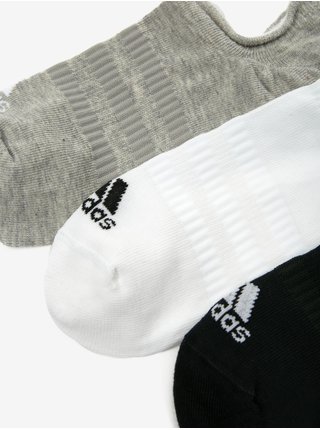 Sada tří párů ponožek v bílé,černé a šedé barvě adidas Performance