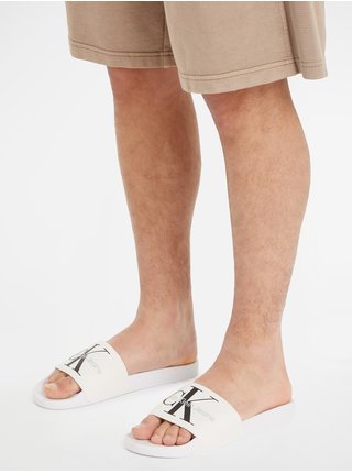 Bílé pánské pantofle Calvin Klein Jeans