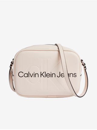 Světle růžová dámská crossbody kabelka Calvin Klein Jeans