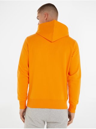 Mikiny s kapucou pre mužov Calvin Klein Jeans - oranžová