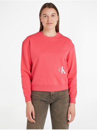 Tmavě růžová dámská mikina Calvin Klein Jeans