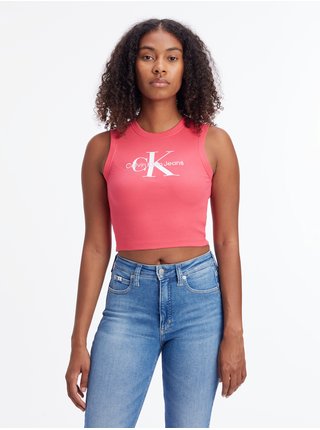 Tielka pre ženy Calvin Klein Jeans - tmavoružová