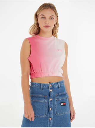 Ružový dámsky crop top Tommy Jeans