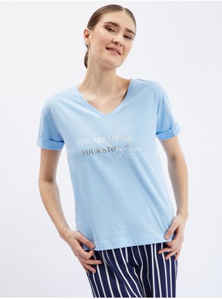 Světle modré dámské tričko ORSAY