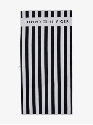 Bílo-černá pruhovaná osuška Tommy Hilfiger Underwear 
