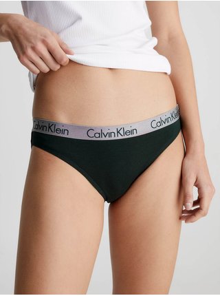 Sada tří dámských kalhotek v tmavě zelené a šedé barvě Calvin Klein Underwear