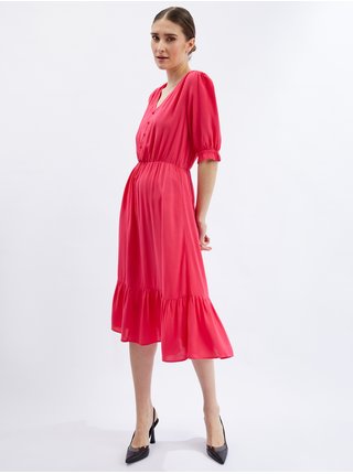 Tmavě růžové dámské šaty ORSAY 