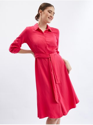 Tmavě růžové dámské košilové šaty ORSAY 