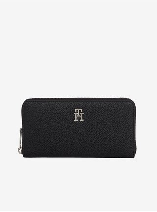 Černá dámská peněženka Tommy Hilfiger Emblem Large ZA 