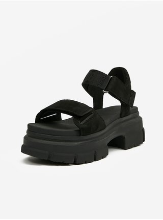 Černé dámské semišové sandály na platformě UGG Ashton Ankle