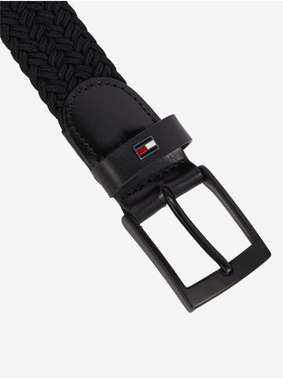 Černý pánský pásek Tommy Hilfiger Adan 3.5 elastic 
