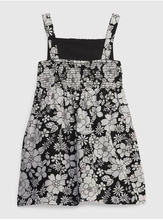 Černé holčičí šaty květované šaty GAP
