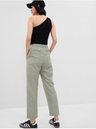 Zelené dámské kalhoty Lněné GAP