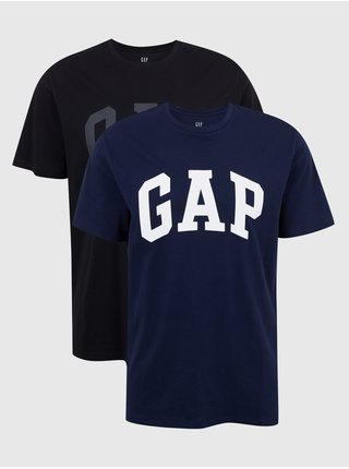 Sada dvou pánských triček v černé a tmavě modré barvě GAP 