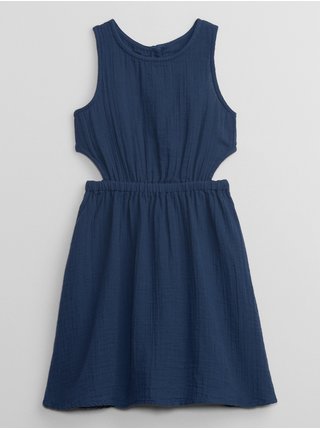Tmavě modré holčičí šaty šaty s průstřihy GAP
