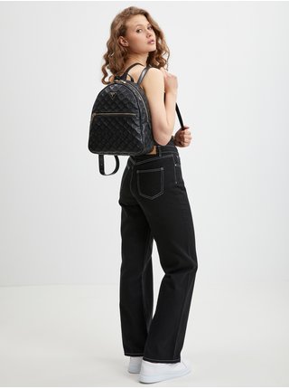 Čierny dámsky vzorovaný batoh Guess Vikky