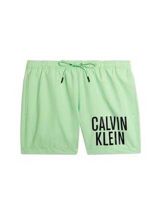 Světle zelené pánské plavky Calvin Klein Underwear Intense Power-Medium Drawstring