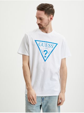 Bílé pánské tričko Guess Reflective