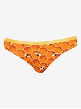 Oranžové dámské veselé kalhotky Dedoles Včelí plást 