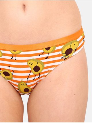 Oranžové dámské veselé kalhotky Dedoles Vtipné avokádo 