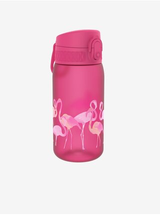 Tmavě růžová lahev pro děti Ion8 One Touch Kids Flamingos (400 ml)
