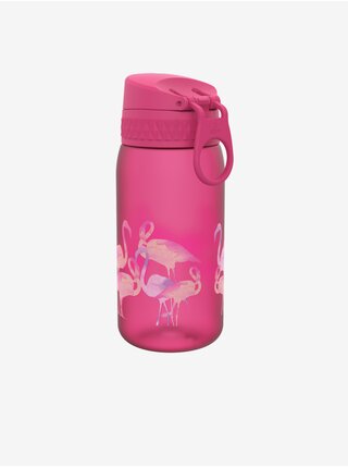 Tmavě růžová lahev pro děti Ion8 One Touch Kids Flamingos (400 ml)