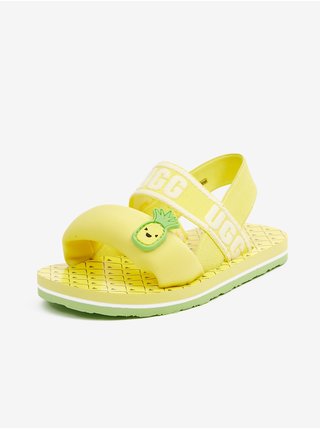 Zeleno-žlté dievčenské sandále UGG Zuma