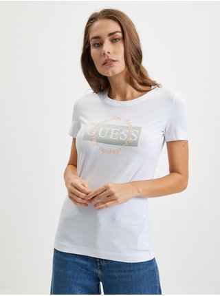 Bílé dámské tričko Guess