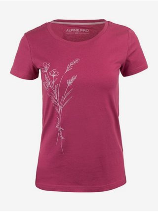 Tmavo ružové dámske tričko ALPINE PRO Gabora