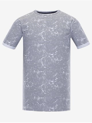 Modro-bílé pánské proužkované tričko NAX Ovex