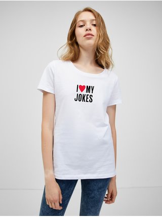 Bílé dámské tričko ZOOT.Original I love my jokes