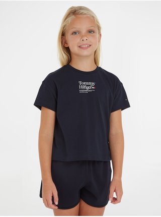 Tmavě modré holčičí tričko Tommy Hilfiger