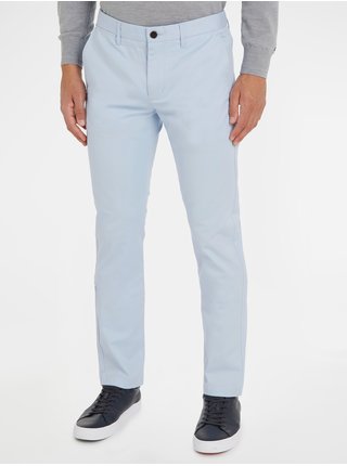 Světle modré pánské chino kalhoty Tommy Hilfiger