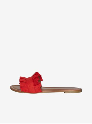 Červené dámské pantofle Pieces Nola