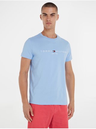 Světle modré pánské tričko Tommy Hilfiger