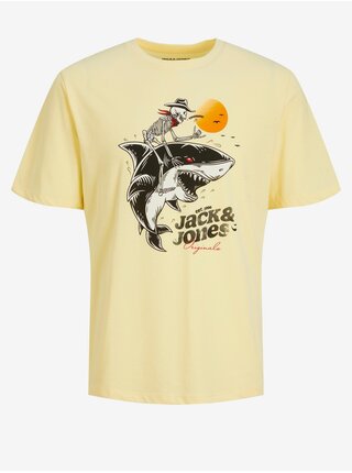 Žluté klučičí tričko Jack & Jones Beach Bone