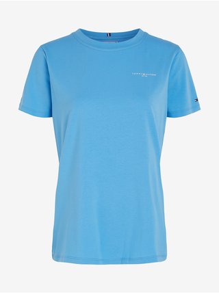 Modré dámské tričko Tommy Hilfiger 1985 Reg Mini Corp Logo 
