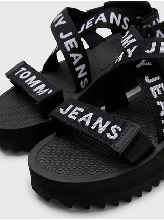 Černé dámské sandály na platformě TOMMY JEANS