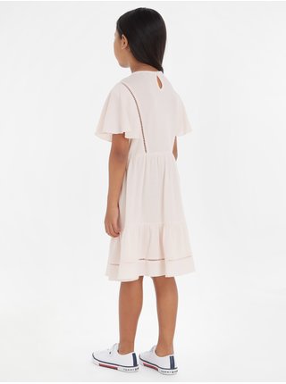 Svetloružové dievčenské šaty Tommy Hilfiger