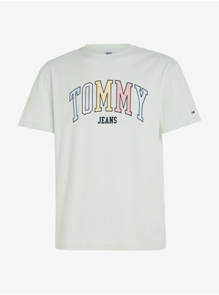 Mentolové pánské tričko Tommy Jeans College Pop Tommy Tee 