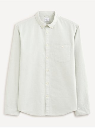 Bílá pánská bavlněná košile Celio Daxford 